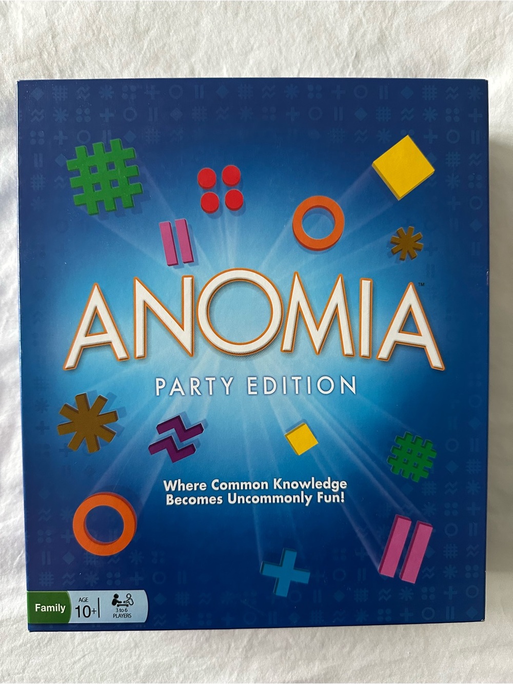 nomi Anomia Party Edition Board Game - Blue, White, Yellow, Orange